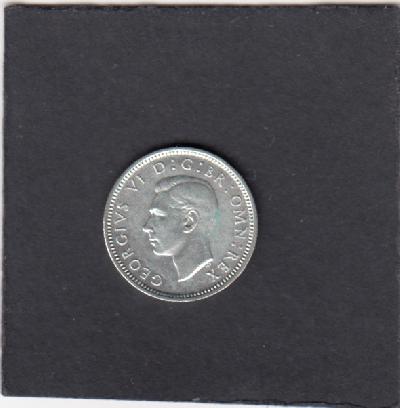 Beschrijving: 6 Pence GEORGIUS VI